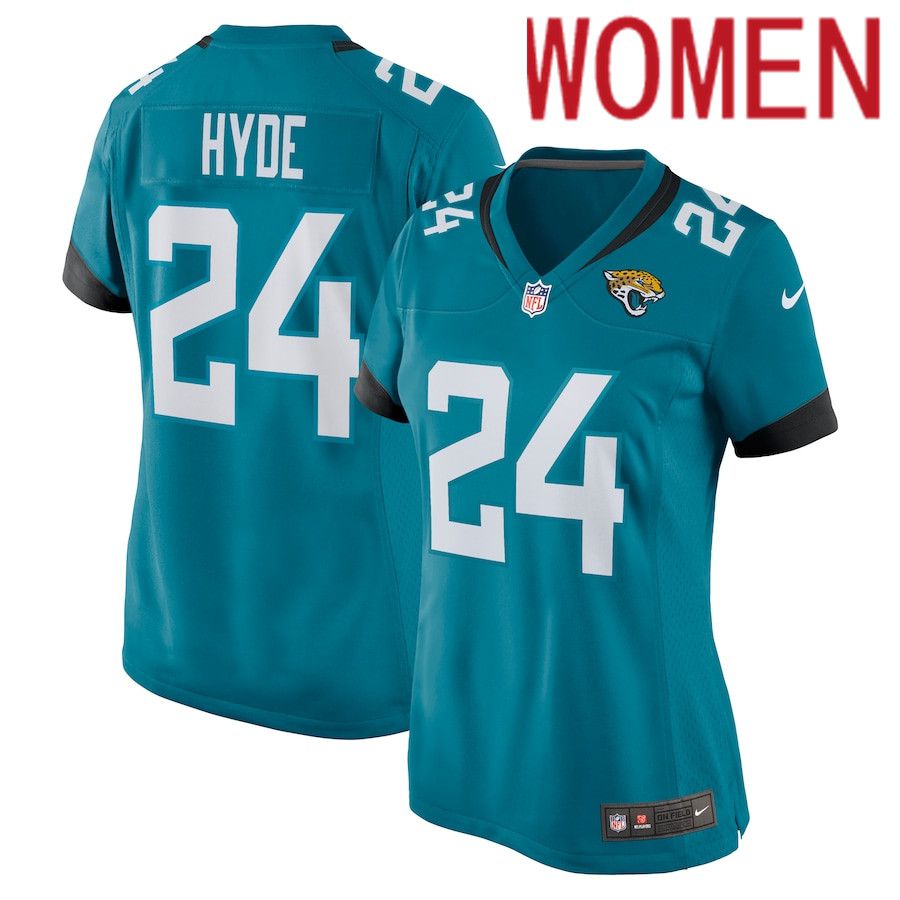 Women Jacksonville Jaguars #24 Carlos Hyde Nike Green Nike Game NFL Jersey